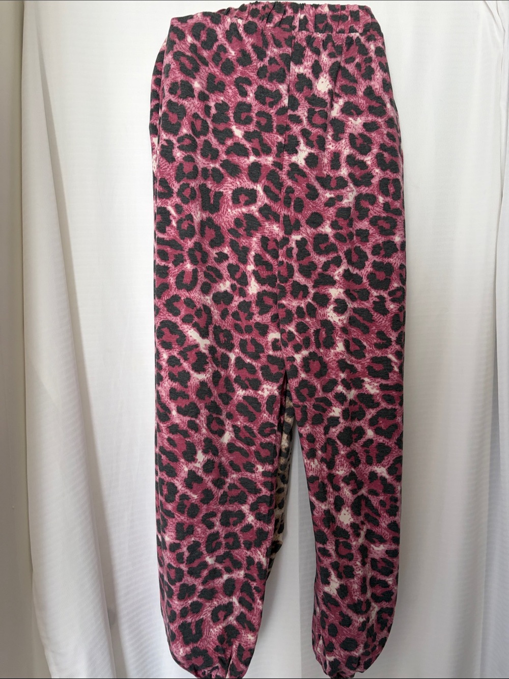 Zenana Pink Leopard Print with Side Slit Pants
